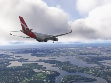 Flying to Australia
