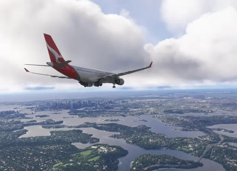 Flying to Australia